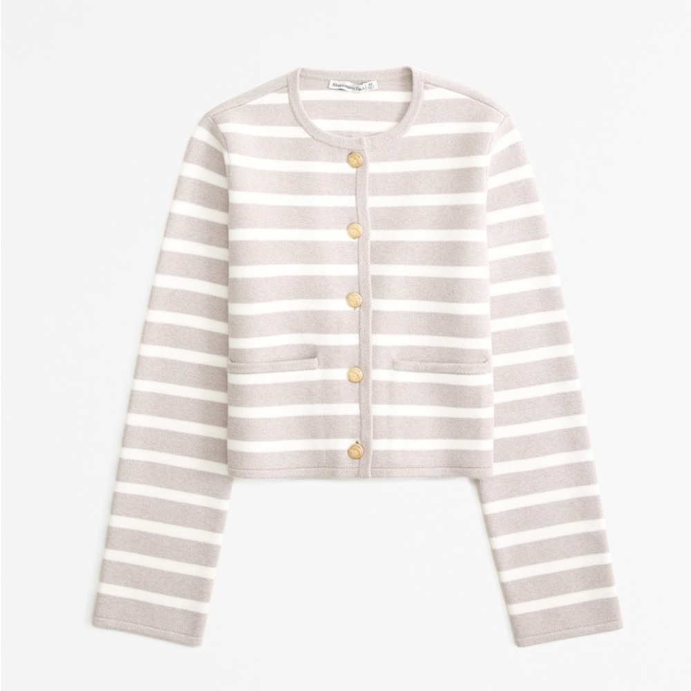 NWT Abercrombie LuxeLoft Crew Sweater Jacket
